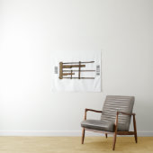 Tekening van de angklung-cartoon wandkleed (In Situ (horizontaal))