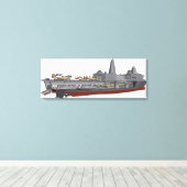 Tekening van de baan canvas afdruk (Insitu (Houten vloer))