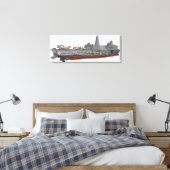 Tekening van de baan canvas afdruk (Insitu (Slaapkamer))