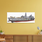 Tekening van de baan canvas afdruk (Insitu (Woonkamer))