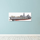 Tekening van de baan canvas afdruk (Insitu (Houten vloer))