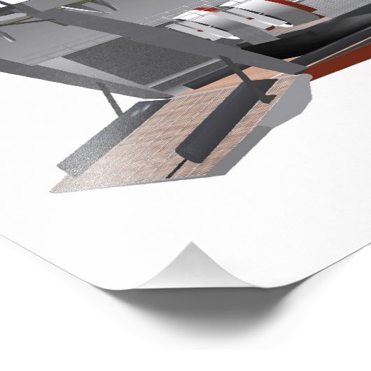 Tekening van de baan foto afdruk (Hoek)