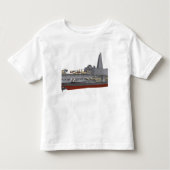 Tekening van de baan kinder shirts (Voorkant)