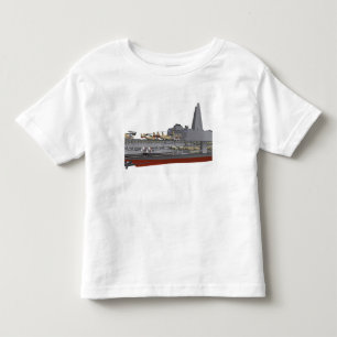 Tekening van de baan kinder shirts