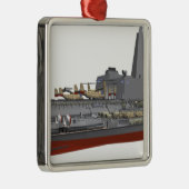 Tekening van de baan metalen ornament (Rechts)