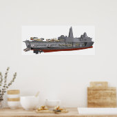 Tekening van de baan poster (Keuken)