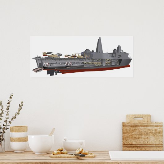 Tekening van de baan poster (Keuken)