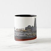 Tekening van de baan tweekleurige koffiemok (Center)