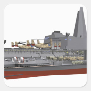 Tekening van de baan vierkante sticker