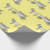 Tekening van de cartoon van bruiloft en vervoer cadeaupapier (Hoek)