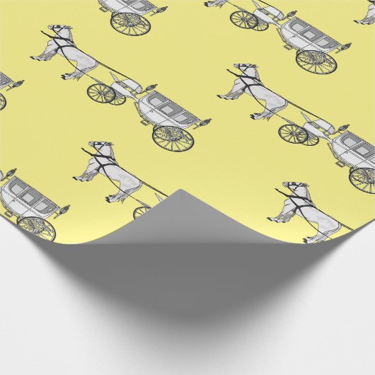 Tekening van de cartoon van bruiloft en vervoer cadeaupapier (Hoek)