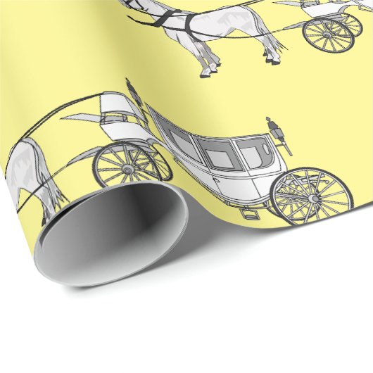 Tekening van de cartoon van bruiloft en vervoer cadeaupapier (Rol Hoek)