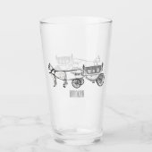 Tekening van de cartoon van bruiloft en vervoer glas (Voorkant)