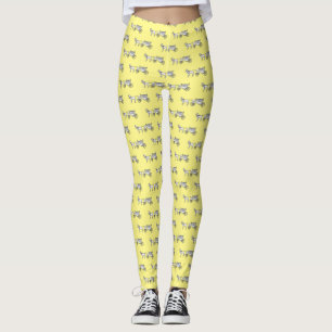 Tekening van de cartoon van bruiloft en vervoer leggings