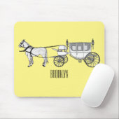 Tekening van de cartoon van bruiloft en vervoer muismat (Met muis)