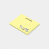 Tekening van de cartoon van bruiloft en vervoer post-it® notes (Schuin)