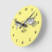 Tekening van de cartoon van bruiloft en vervoer ronde klok (Hoek)