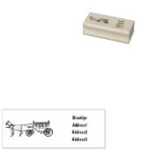 Tekening van de cartoon van bruiloft en vervoer rubberstempel (Gestempeld)