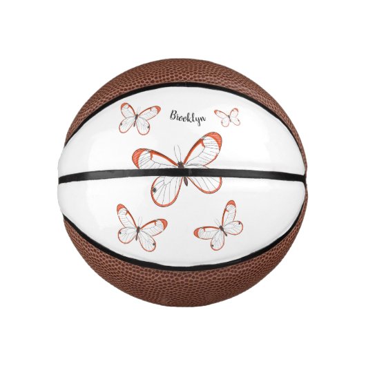 Tekening van de cartoon van de brillenglyter basketbal (Voorkant)