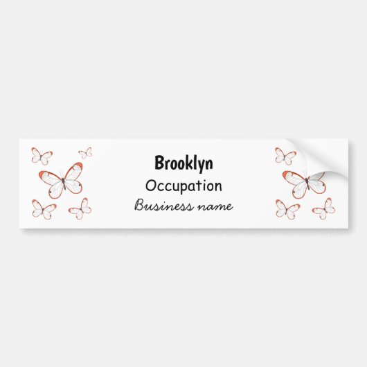Tekening van de cartoon van de brillenglyter bumpersticker (Voorkant)