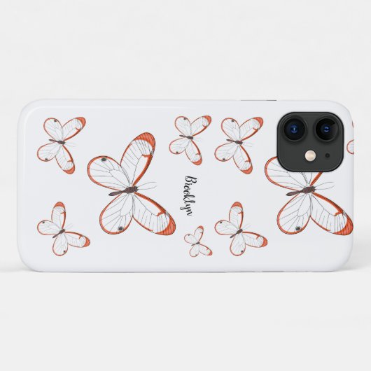 Tekening van de cartoon van de brillenglyter Case-Mate iPhone case (Achterkant (horizontaal))