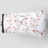 Tekening van de cartoon van de brillenglyter golfheadcover (Voorkant)