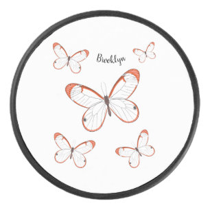 Tekening van de cartoon van de brillenglyter hockey puck
