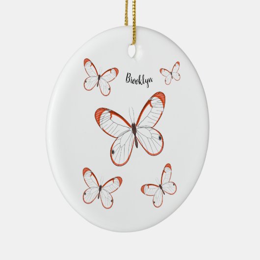 Tekening van de cartoon van de brillenglyter keramisch ornament (Rechts)