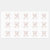 Tekening van de cartoon van de brillenglyter labels (Vel)