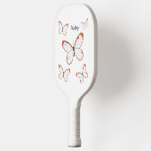 Tekening van de cartoon van de brillenglyter pickleball paddle (Links)