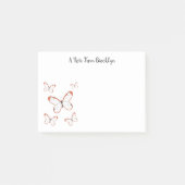 Tekening van de cartoon van de brillenglyter post-it® notes (Voorkant)