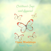 Tekening van de cartoon van de brillenglyter raamsticker (Vel 3)