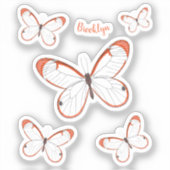 Tekening van de cartoon van de brillenglyter sticker (Voorkant)