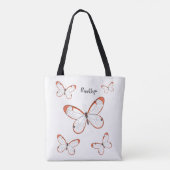 Tekening van de cartoon van de brillenglyter tote bag (Achterkant)