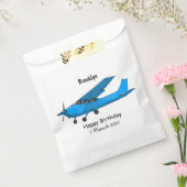 Tekening van de cartoon van vast vliegtuig bedankzakje (Gezegeld)