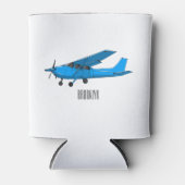 Tekening van de cartoon van vast vliegtuig blikjeskoeler (Voorkant)