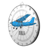 Tekening van de cartoon van vast vliegtuig dartbord (Voorkant Rechts)