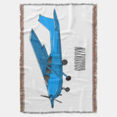 Tekening van de cartoon van vast vliegtuig deken (Voorkant Verticaal)