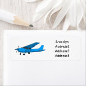 Tekening van de cartoon van vast vliegtuig etiket (Insitu)