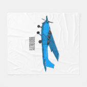 Tekening van de cartoon van vast vliegtuig fleece deken (Voorkant (Horizontaal))