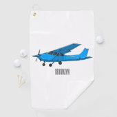 Tekening van de cartoon van vast vliegtuig golfhanddoek (Insitu)