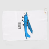 Tekening van de cartoon van vast vliegtuig golfhanddoek (Horizontaal)