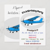 Tekening van de cartoon van vast vliegtuig kaart (Voorkant / Achterkant)