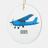 Tekening van de cartoon van vast vliegtuig keramisch ornament (Links)