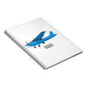 Tekening van de cartoon van vast vliegtuig notitieboek (Rechterzijde)