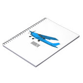 Tekening van de cartoon van vast vliegtuig notitieboek (Linkerzijde)