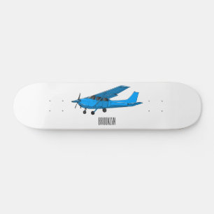 Tekening van de cartoon van vast vliegtuig persoonlijk skateboard