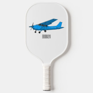 Tekening van de cartoon van vast vliegtuig pickleball paddle