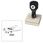 Tekening van de cartoon van vast vliegtuig rubberstempel (Gestempeld)