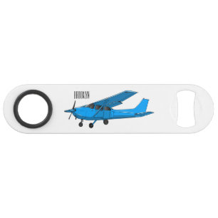 Tekening van de cartoon van vast vliegtuig speed flessenopener